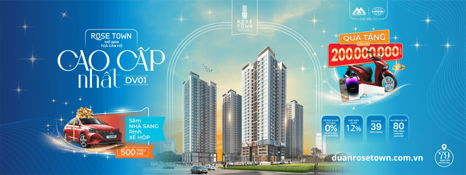 DỰ ÁN ROSE TOWER 79 NGỌC HỒI NHẬN NHÀ TRƯỚC TẾT NGUYÊN ĐÁN
